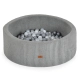 Сив бебешки мек басейн Boucle с 200 топки за игра  - 1
