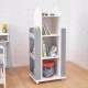 Детска дървена секция на 4 нива с рафтове Rocket White/Gray  - 5