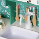 Детска дървена кухня с електронни котлони, светлини, звуци  - 3