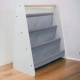 Детска преносима етажерка за книги и играчки Бяло-сива  - 5