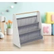 Детска преносима етажерка за книги и играчки Бяло-сива  - 7