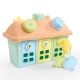 Образователна играчка Къща сортер Happy House Пастел  - 1