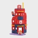 Детски мини вафлен конструктор Пожарна станция 280 части  - 6