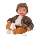 Детска кукла момченце Ириа с кафяви джинси и жилетка 45 см  - 1
