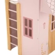 Розова дървена къща Arias Nature за детски кукли с легло  - 3
