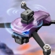 Сгъваем дрон с камера и сензори за препятствия Лилав цвят  - 4