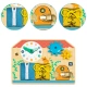 Детска играчка Активна дъска Бизиборд Къща с часовник  - 4