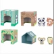 Детски картонени кубчета с дървени животни  - 3
