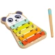 Бебешки музикален инструмент Дървен ксилофон Панда  - 5