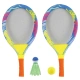 Ракети за детски плажен тенис с топче и перце 2 в 1  - 1