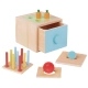 Детски комплект за обучение Монтесори 4 в 1 в дървена кутия | Patilanci.BG- 2 Детски комплект за обучение Монтесори 4 в 1 в дървена кутия - 2