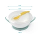 Комплект бебешка купа с капак и лъжичка бяло/жълто  - 9