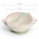 Комплект зелена бебешка купа с капак и лъжичка Suction Bowl  - 4