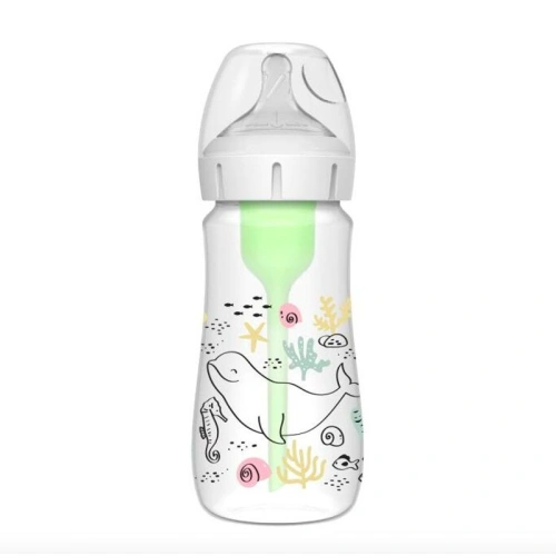 Бебешко шише Natural Flow Options+ Wide neck Динозавърчета PAT71852