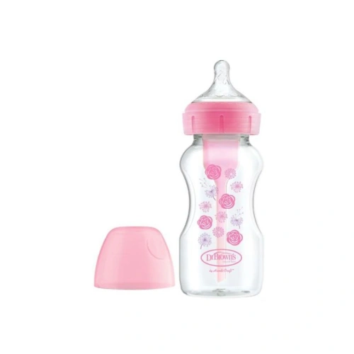 Бебешко розово шише Options+ Anti-Colic Wide-Neck 270ml  PAT71856