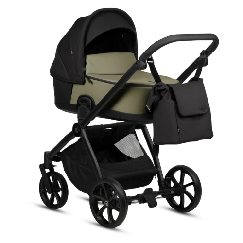 Комбинирана бебешка количка 2в1 Mio 3+ Leather 025 Olive PAT72306