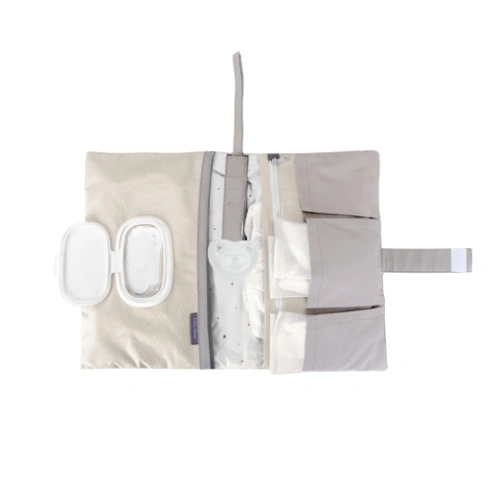 Несесер за бебешки памперси с бродерия Dream Big Beige PAT72513