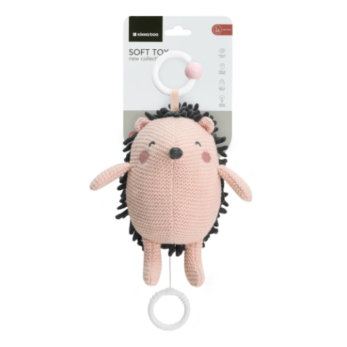 Бебешка розова мека плюшена музикална играчка Hedge-hugs PAT72571