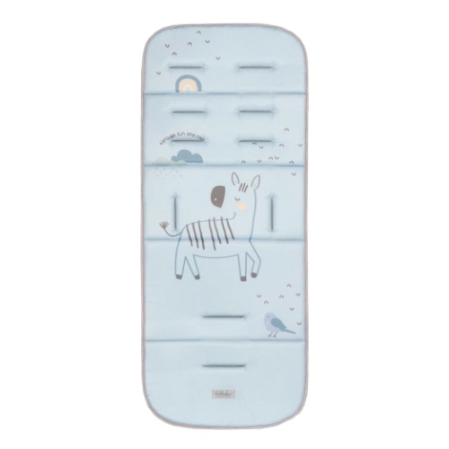 Синя подложка за бебешка количка Stripy Friends PAT72583