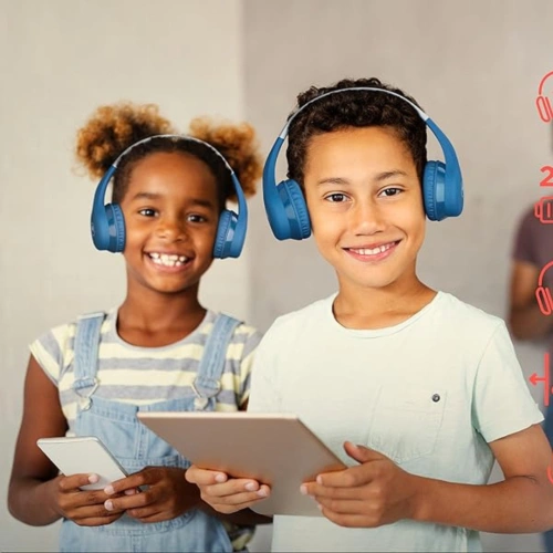 Сини детски слушалки с кабел MOTO JR200 BLUE PAT72619