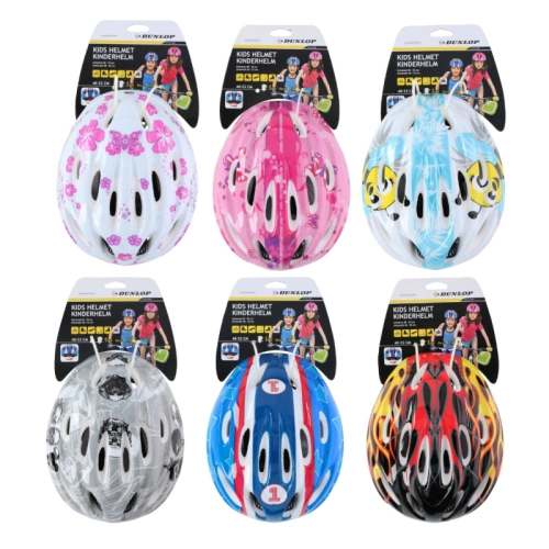 Сива детска каска Dunlop 48-52 см SKULLS PAT72789