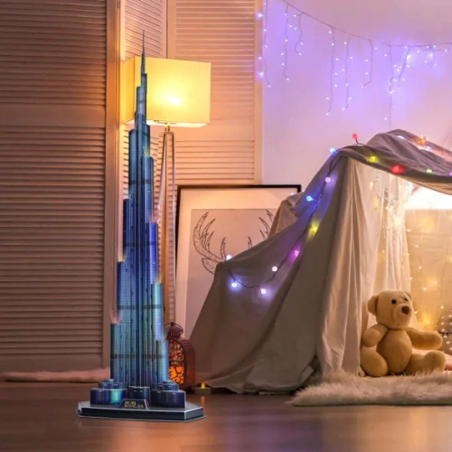 Детски красив пъзел 3D Burj Khalifa 136ч. с LED светлини PAT72800