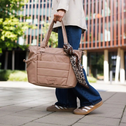 Бежова чанта за бебешка количка Cami PAT72881