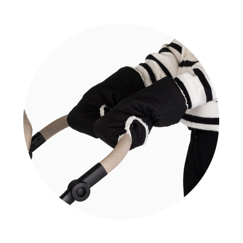 Черни ръкавици за бебешка количка PAT73154