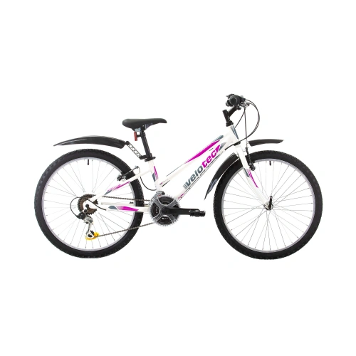 Детски спортен велосипед Adventure 24 цола бял/лилав 240mm PAT73157