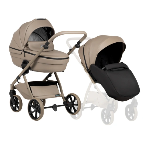 Комбинирана бебешка количка 2в1 Uno Leather 185 Nocciola PAT73169