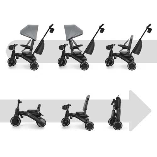 Сива детска сгъваема триколка Jazz 3  PAT73259