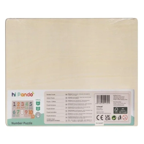 Детски дървен пъзел с дръжки Цифрите от 1 до 10 PAT73272