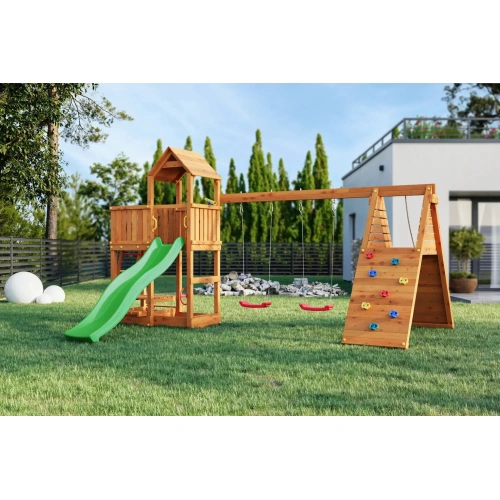 Детска дървена площадка с две люлки Fungoo FLUPPI DOUBLE PAT73273