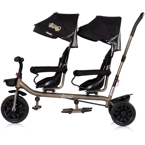 Черна бебешка триколка за близнаци Хип Хоп PAT73973