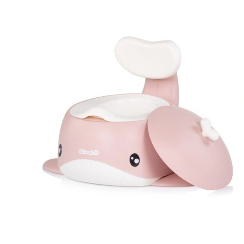 Розово детско гърне с капак и облегалка Китче PAT74048