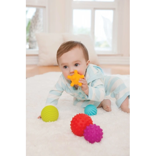 Комплект бебешки цветни сензорни топки  PAT74393