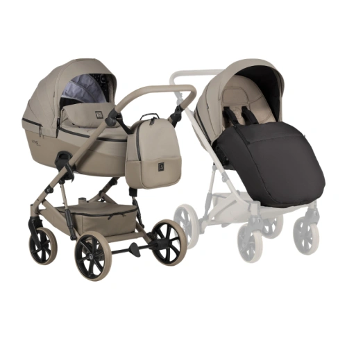 Комбинирана бебешка количка 2в1 Viva Warm grey PAT74444