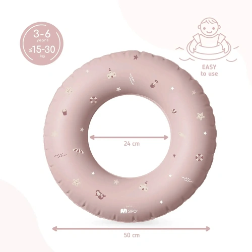 Надуваем пояс SIPO за деца 50 см PINK PAT79744