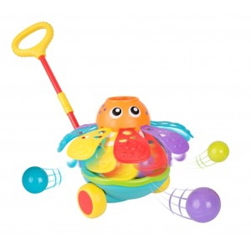 Детска активна играчка Playgro Октопод за бутане с топчета  - 1