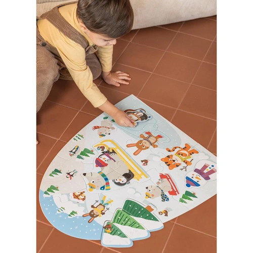 Детски занимателен пъзел 18 XXL части Зимни игри PAT80646