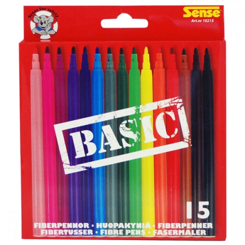 Комплект 15 бр. детски флумастери Basic PAT81233