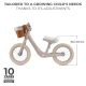 Бежово детско колело за баланс Rapid 2 Bizuu Beige  - 4