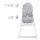 Сиво детско столче за хранене Binci Light Grey  - 5