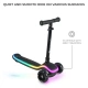 Детска LED тротинетка с 3 колела Raket Black  - 7