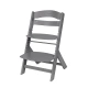 Сив детски дървен стол за храненe Nordy Dark Grey  - 4