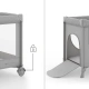 Сива сгъваема бебешка кошара на 2 нива Leody Up Grey  - 2