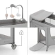 Сгъваема бебешка кошара на 2 нива с аксесоари Leody Up Grey  - 8