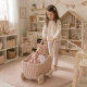 Кукла-бебе Мати с розово плетено гащеризонче и одеялце 40 см  - 3