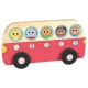 Детска дървена играчка Автобусче с животни и цифри от 1 до 5  - 3