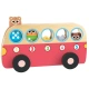 Детска дървена играчка Автобусче с животни и цифри от 1 до 5  - 4
